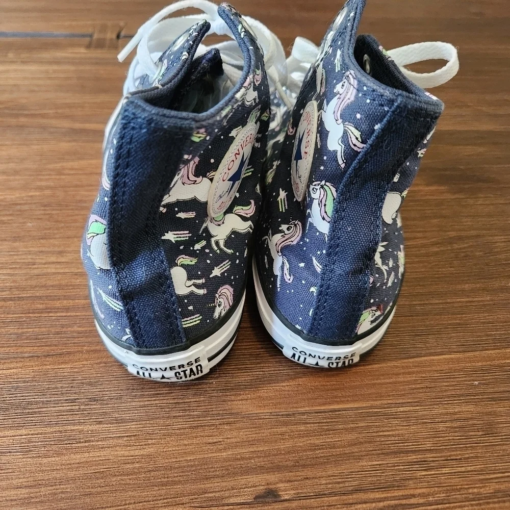 Converse All Star Unicons High Tops Y5 W7 Navy White Unicorns Fun Back to School